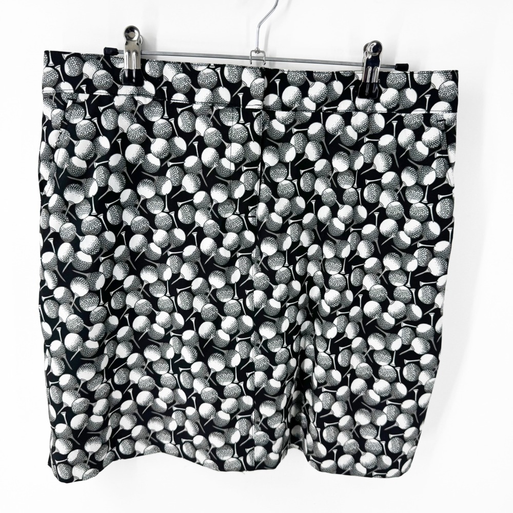 IZOD Golf Skort Womens 8 Black‎ White Golf Ball Tee Print Active Skirt Pockets
